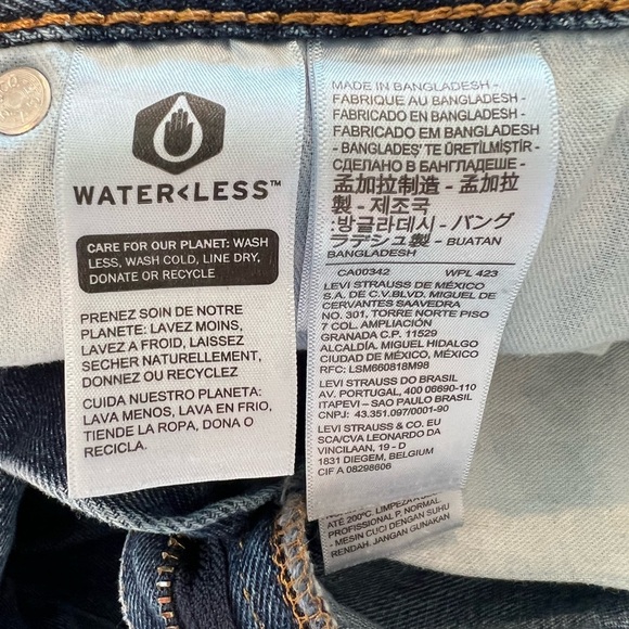 Men’s Levi’s 505 size 44X32 Classic Blue Denim Jeans, big and tall, GUC - Picture 5 of 9